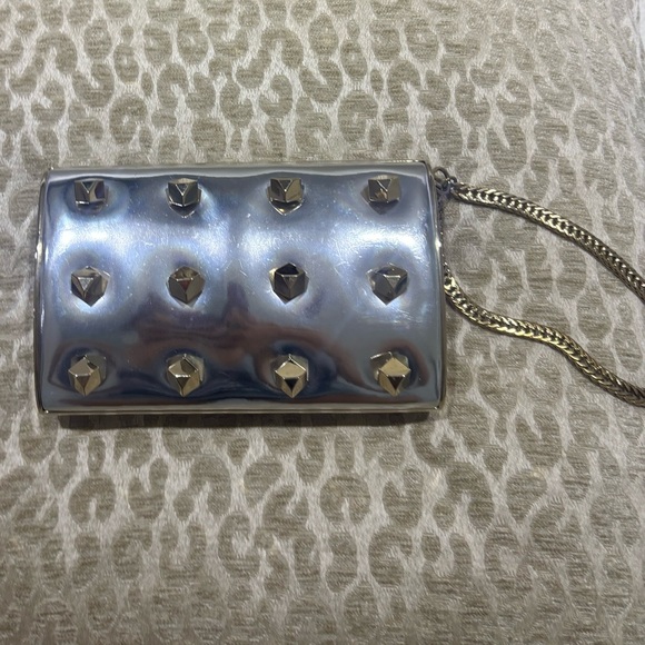Jimmy Choo Silver Gold Mirror Clutch Bag NWT 🤩 - Picture 3 of 7
